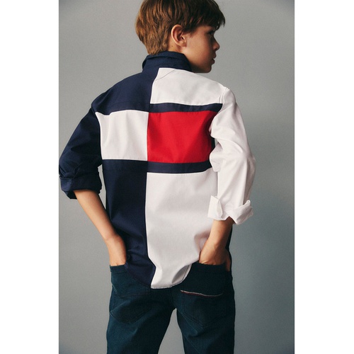 타미힐피거 Toddler Boys Classic Tommy Long Sleeve Shirt