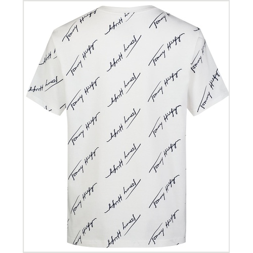 타미힐피거 Toddler Boys Angled Script Print Short Sleeve Tee