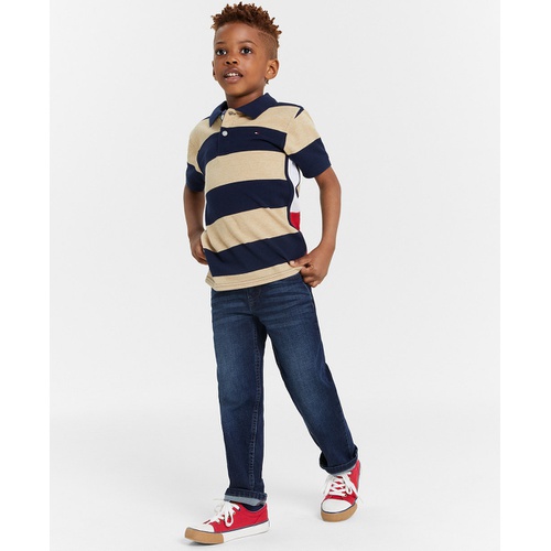 타미힐피거 Toddler Boys Colorblocked Stripe Polo Shirt