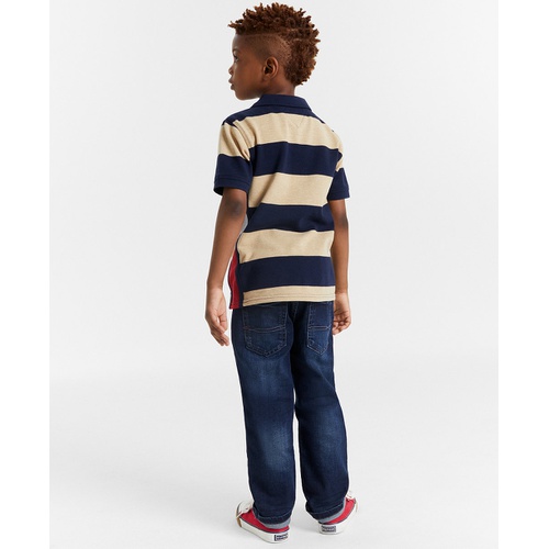 타미힐피거 Toddler Boys Colorblocked Stripe Polo Shirt