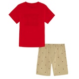 Toddler Boys short sleeve Signature Tee Printed Shorts Set