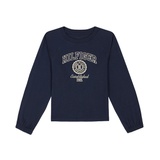 Big Girls Varsity Embroidered Long Sleeve Tee