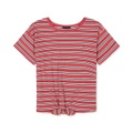 Big Girls Striped Tie Front T Shirt