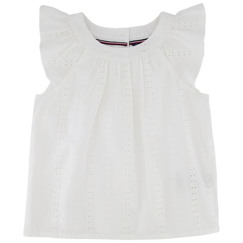 타미힐피거 Big Girls Eyelet Trimmed Top