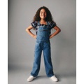 Big Girls Denim Wide Leg Overall