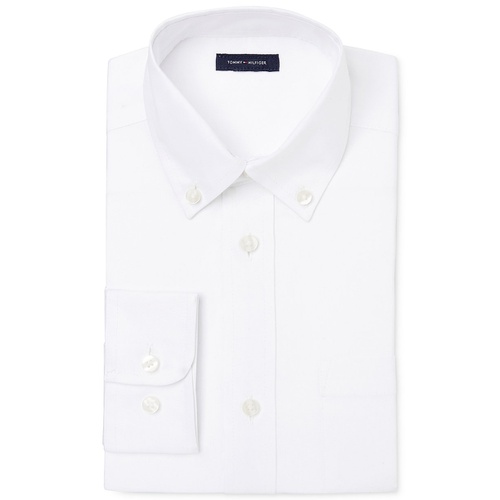 타미힐피거 Big Boys Front Pocket Pinpoint Oxford Shirt