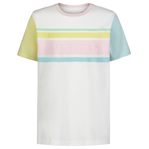 타미힐피거 Big Boys Pastel Lines Short Sleeve T-shirt