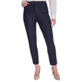 Womens Pinstripe Mid-Rise Ankle-Length Pants