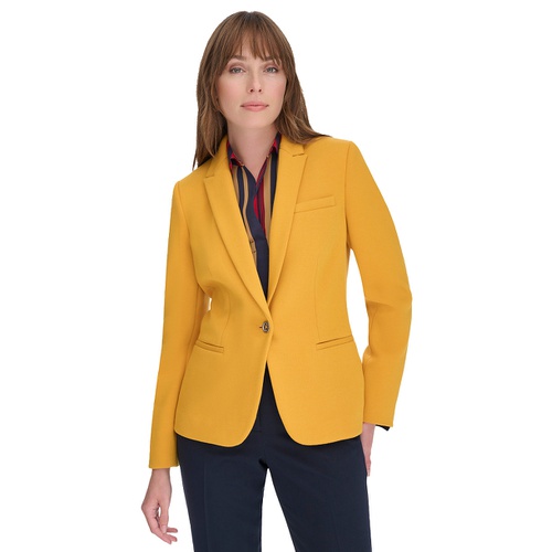 타미힐피거 Womens One-Button Blazer