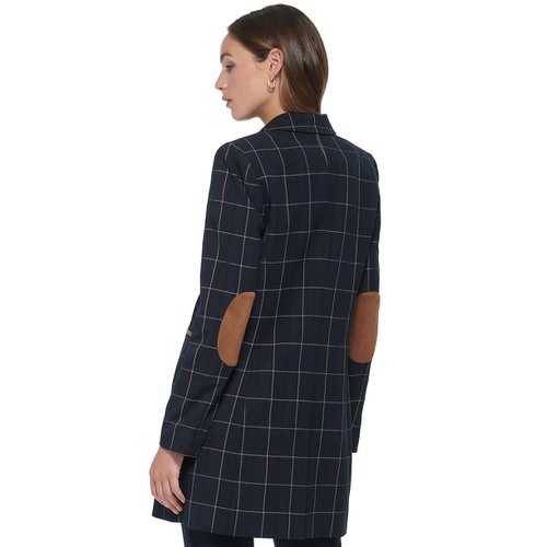 타미힐피거 Womens Windowpane One-Button Blazer