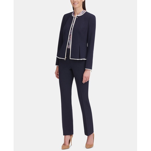 타미힐피거 Womens Zip-Front Peplum Jacket