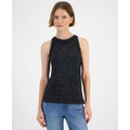 Womens Metallic Sleeveless Sweater