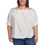 Plus Size Cotton Off-The-Shoulder Top