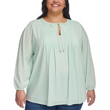 Plus Size Pintucked Top