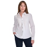 Womens Cotton Puff-Print Long-Sleeve Shirt