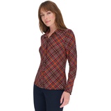 Womens Printed Button-Front Shirt