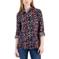 Womens Ditsy Roll-Tab Shirt