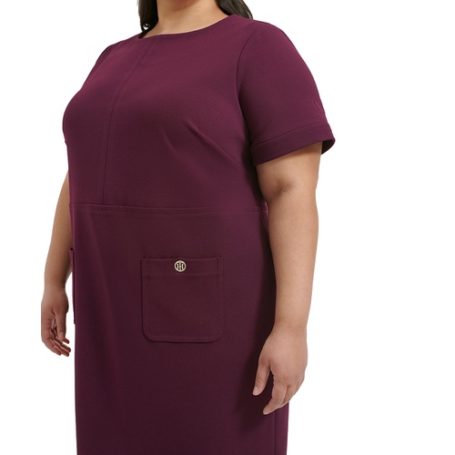 타미힐피거 Plus Size Patch-Pocket Shift Dress