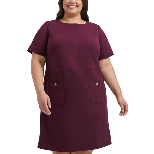 타미힐피거 Plus Size Patch-Pocket Shift Dress