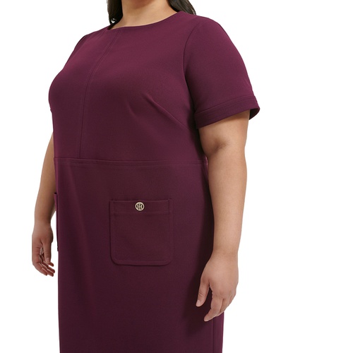 타미힐피거 Plus Size Patch-Pocket Shift Dress