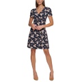 Womens Printed Fit & Flare Dress