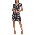 Womens Printed Fit & Flare Dress