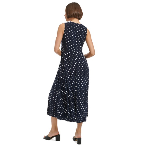 타미힐피거 Womens Sleeveless Printed Midi Dress