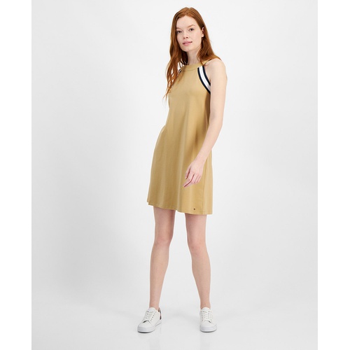 타미힐피거 Womens Contrast-Trim Sleeveless Sneaker Dress