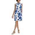 Womens Sleeveless Floral Sheath Dress