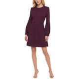 Womens Embossed Houndstooth Dress