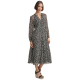 Womens Floral-Print A-Line Dress