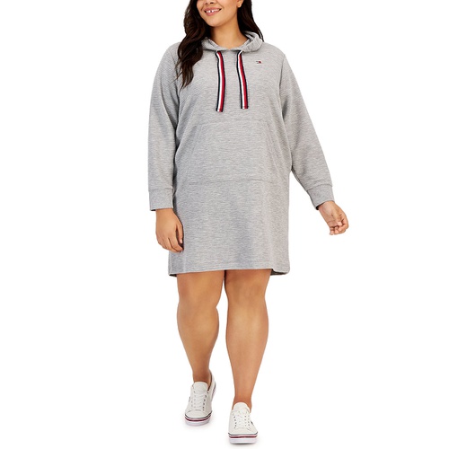 타미힐피거 Plus Size Ottoman Hoodie Dress