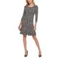 Womens Printed Shift Dress