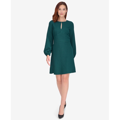 타미힐피거 Womens Embossed Houndstooth Knit Dress