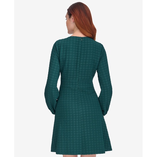 타미힐피거 Womens Embossed Houndstooth Knit Dress