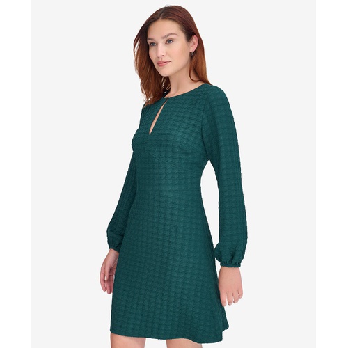 타미힐피거 Womens Embossed Houndstooth Knit Dress