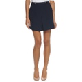 Womens Pleated Patch-Pocket Mini Skirt