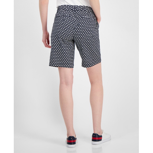 타미힐피거 Womens Printed Hollywood-Waist Short