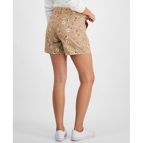 타미힐피거 Womens Hollywood Mid-Rise Printed Shorts