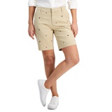 Womens 9 Cotton Bermuda Shorts