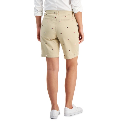 타미힐피거 Womens 9 Cotton Bermuda Shorts