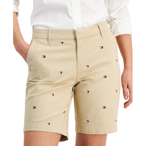 타미힐피거 Womens 9 Cotton Bermuda Shorts