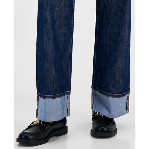 타미힐피거 Womens Utility Wide-Leg Jean