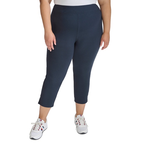 타미힐피거 Plus Size Side-Slit High-Rise Leggings