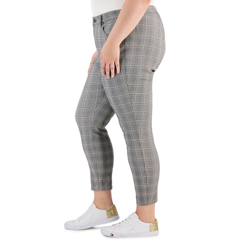 타미힐피거 Plus Size Tribecca Millennium Plaid Ankle Pants