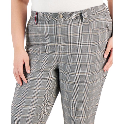 타미힐피거 Plus Size Tribecca Millennium Plaid Ankle Pants