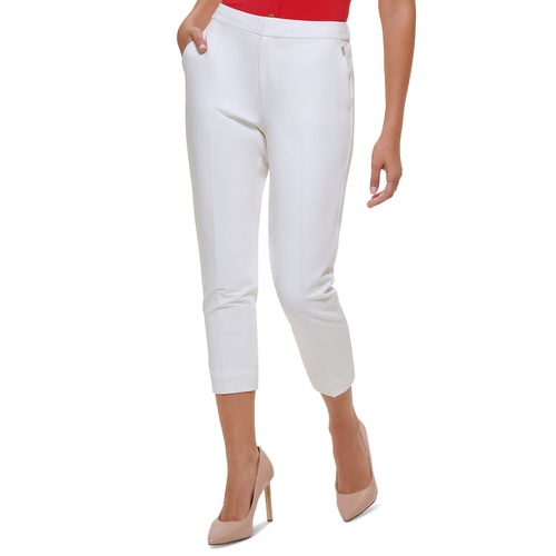 타미힐피거 Womens Cropped Elastic-Back Sloane Ankle Pants