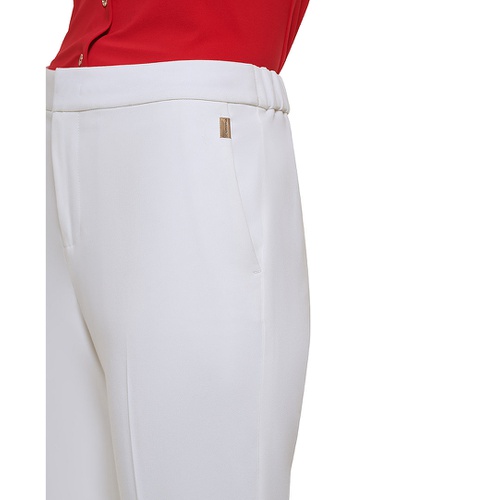 타미힐피거 Womens Cropped Elastic-Back Sloane Ankle Pants