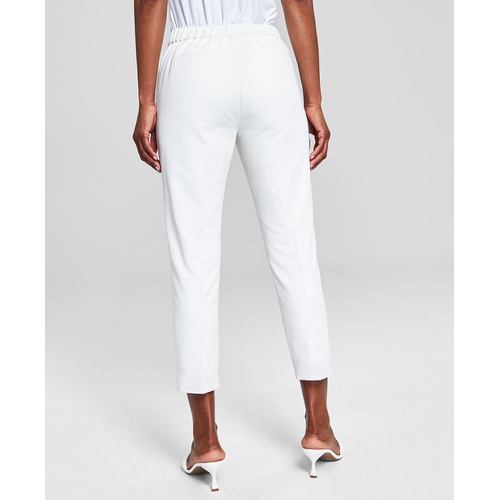 타미힐피거 Womens Cropped Elastic-Back Sloane Ankle Pants