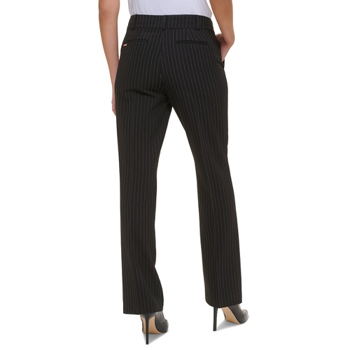 타미힐피거 Womens Striped Sutton Straight-Leg Trousers